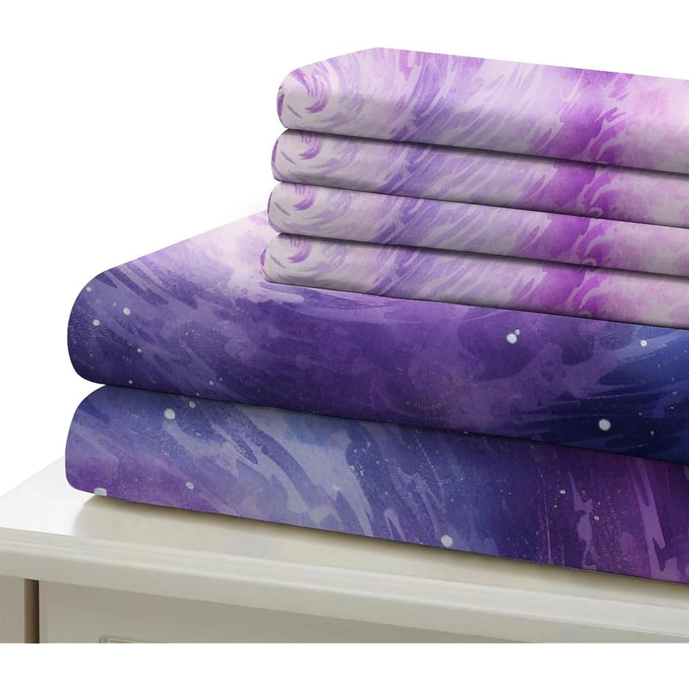 La Galaxie De Literie avec Housse De Couette Microfibre Impression 3D,3 Pièces Couette Visual Art avec Taie d'oreiller Et Fermeture Éclair pour Adultes Enfants Super King（260x220cm） : Cuisine et Maison