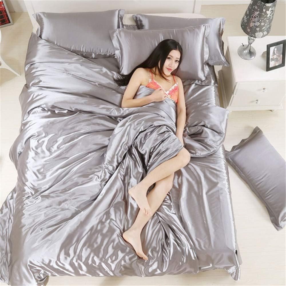 guangtou 100% Pure Satin Soie Literie Ensemble Textile À La Maison Roi King Size Literie Ensemble De Literie Literie Housse De Couette Flat Sheet Taie d'oreiller en Gros : Cuisine et Maison