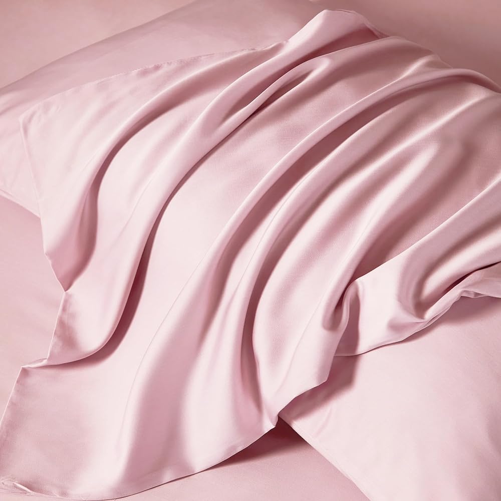 Bambou Housse de Couette 220x240 Rose Parure de lit 220x240 Adulte 2 Personnes Cool Tencel Lyocell Linge de lit Soie Lisse Soyeux Brillant Deluxe Housse de Couette Naturel Bambou avec Fermeture Éclair : Cuisine et Maison