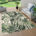 Paco Home Tapis Exterieur Terrasse Salon Cuisine Motif Palmiers Jungle Motif Fleuri Motif Boho Vert, Dimension:280x380 cm, Couleur:Vert 10 : Cuisine et Maison