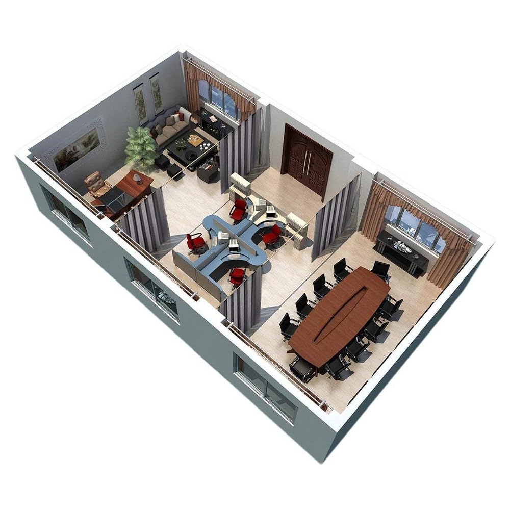 PONY DANCE Rideau Grande Large - Paravent Cloison Amovible Rideau Occultant à Oeillets pour Salon Chambre l'espace Partager Intimité Protection, 457 L sur 274 cm H, Gris Blanc, 1 PC :