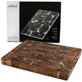 CULILUX® Gourmet Planche à découper L en bois d'acacia double face 40 x 30 x 3 cm avec rainure à jus en bois de cerveau antiseptique comme planche à découper et pour servir : Cuisine et Maison
