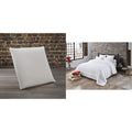 Dodo | Oreiller Végétal à Mémoire de Forme 60x60 | Maintien des Cervicales | Taie déhoussable et Lavable à 40°c &amp; Couette Tempérée Anti-acariens Blanc 240 x 220 cm | pour lit 2 Personnes : Cuisine et Maison