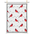 Abbott Collection Allover Cardinals Torchon Blanc/Rouge 1 pièce : Cuisine et Maison