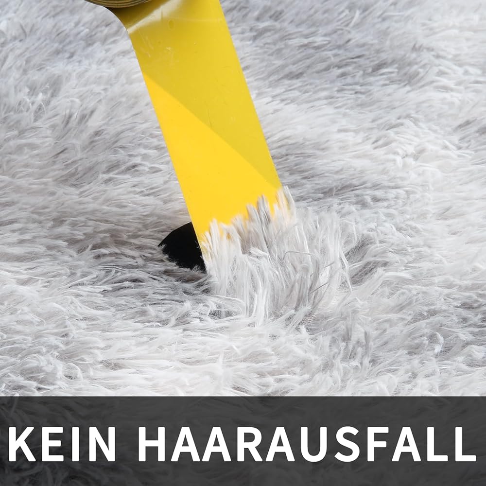 Sour Lemon Tapis de Salon, à Poils Longs, Tapis Chambre Gris, 200 x 300 cm, antidérapant, Extra Large, Moelleux et Moderne, pour Chambre à Coucher, Chambre d'enfant : Cuisine et Maison