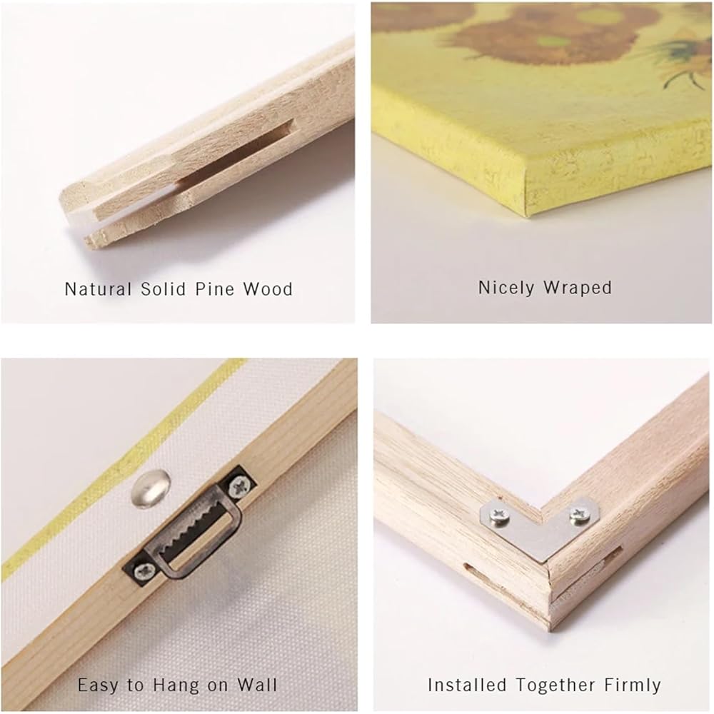 LMDO Cadre sur toile en bois à faire soi-même, accessoires pour impression murale, décoration d'intérieur (largeur 140 cm x 2), hauteur 70 cm : Cuisine et Maison