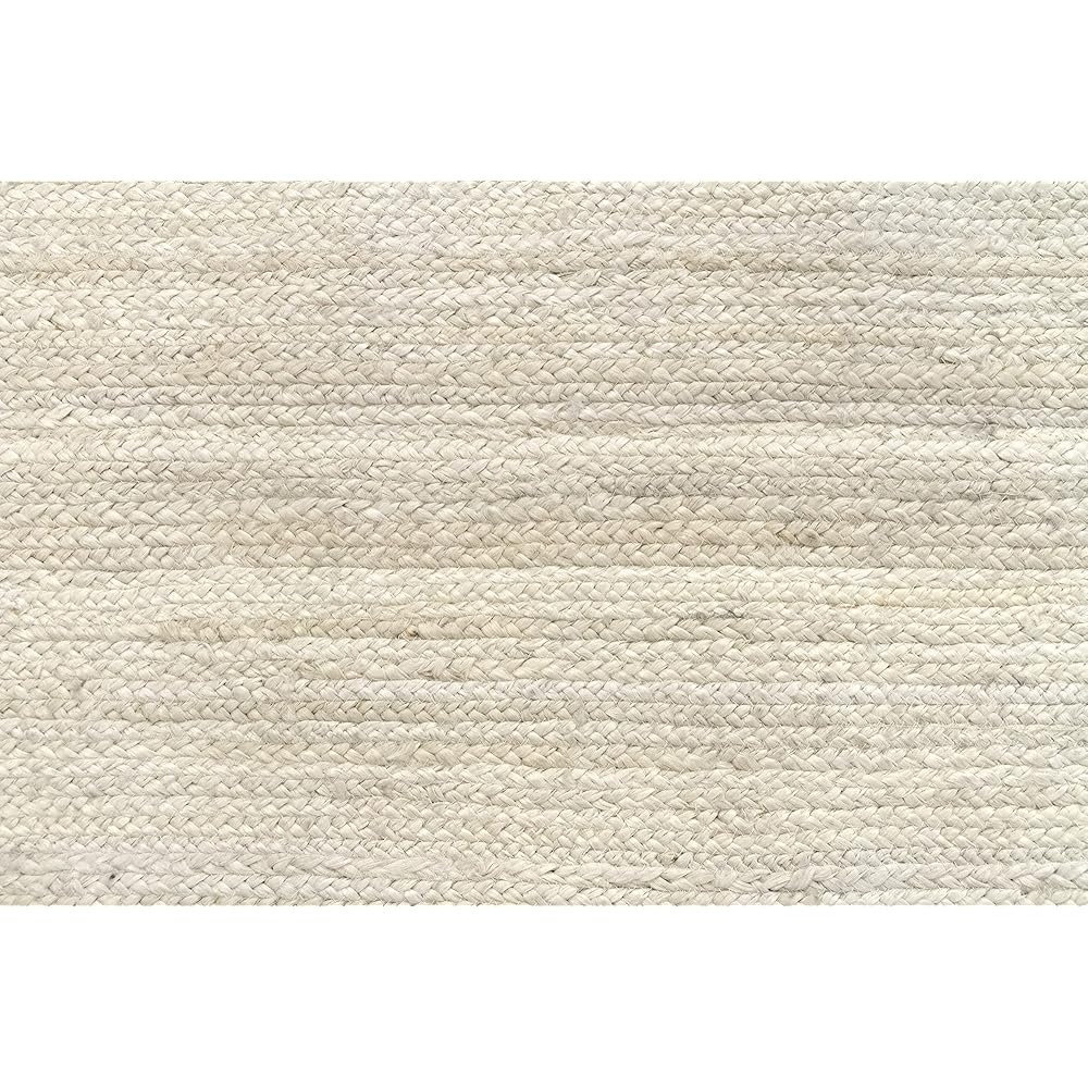 HAMID - Tapis Jute Naturel Alhambra, Tapis en Jute Couleur Ivoire, Tapis 100% Fibre de Jute, Tissé à la Main, Tapis de Salon, Couloir, Chambre, (200x300cm) : Cuisine et Maison