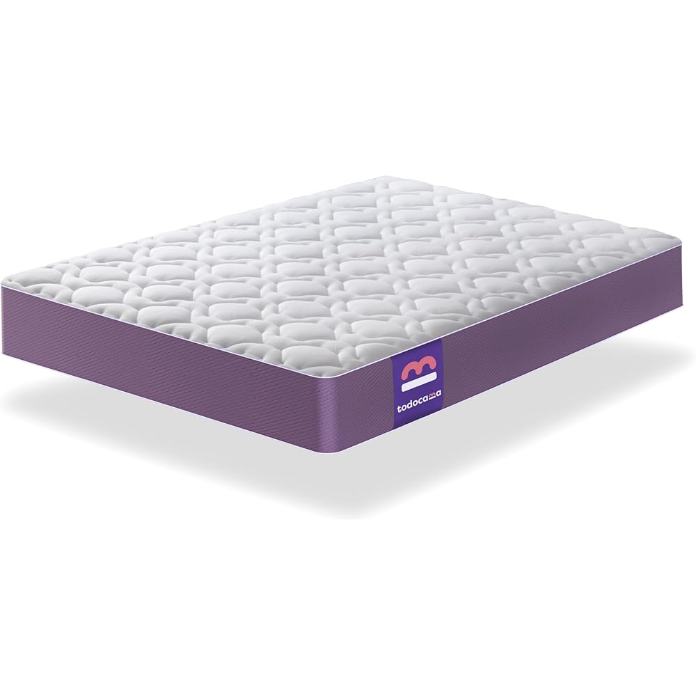 Todocama Airsoft Matelas, mémoire de Forme Gel Mousse de polyuréthane, Blanc, 140x190 cm : Cuisine et Maison
