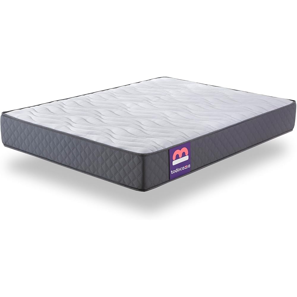 Todocama Matelas à mémoire de Forme 140 x 190 cm, Pure Flow Max Multicouche, Hauteur 21 cm, fermeté Moyenne/Haute, Traitement Anti-acariens, antibactérien et hypoallergénique. Fabriqué en Espagne. : Bébé et Puériculture