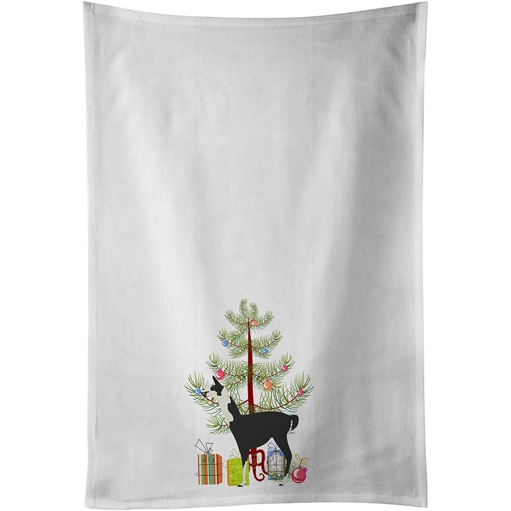 Caroline's Treasures Llama Q' Ara Christmas Lot de 2 torchons de Cuisine Blanc : Caroline's Treasures: Cuisine et Maison