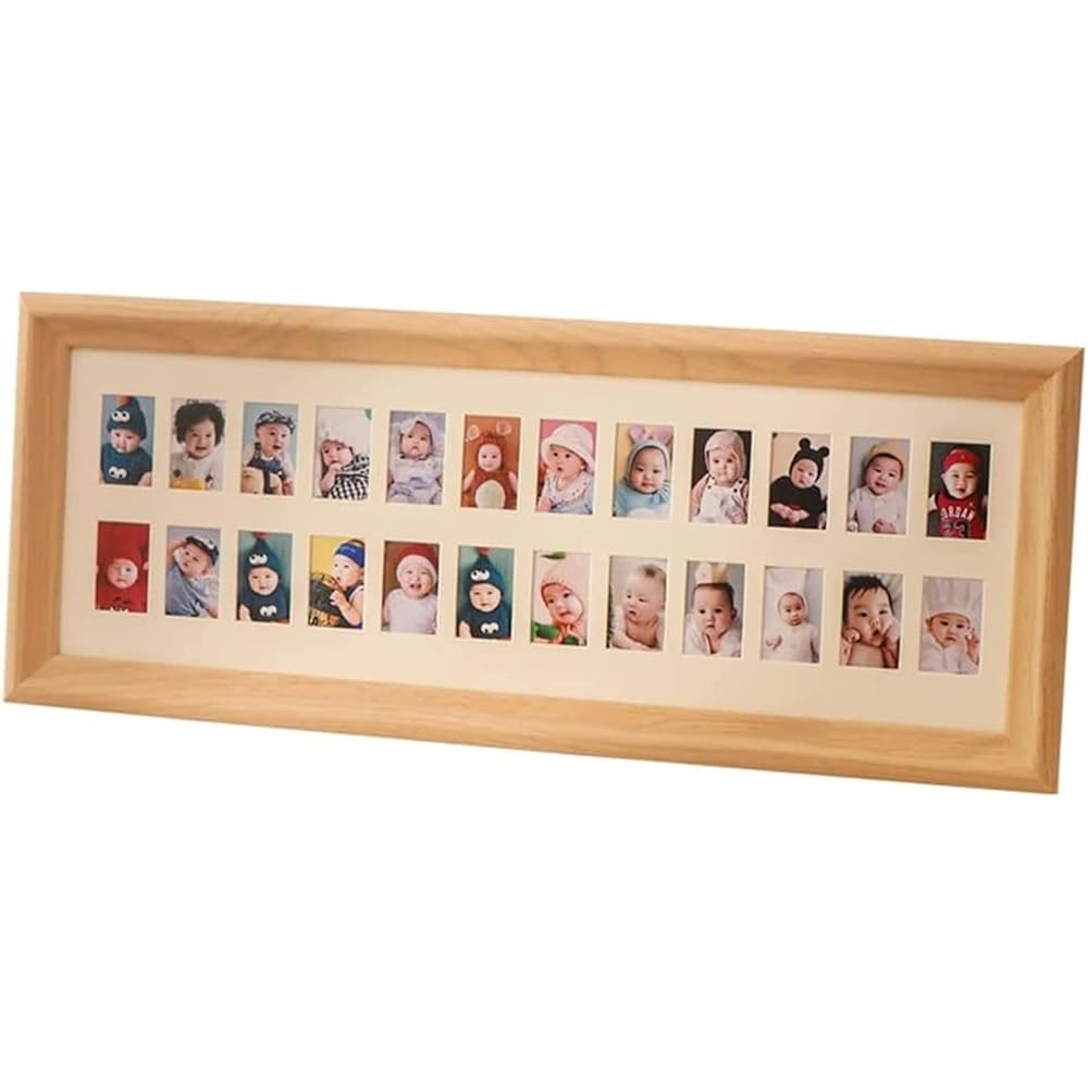 YQBUER Cadre Photo de Croissance rectangulaire for Photo d'identité Moments Photo Cadre Souvenir for Photo Accessoire de fête des mères for Souvenirs Photo Cadre Photo de Table, Onecolor : Cuisine et Maison