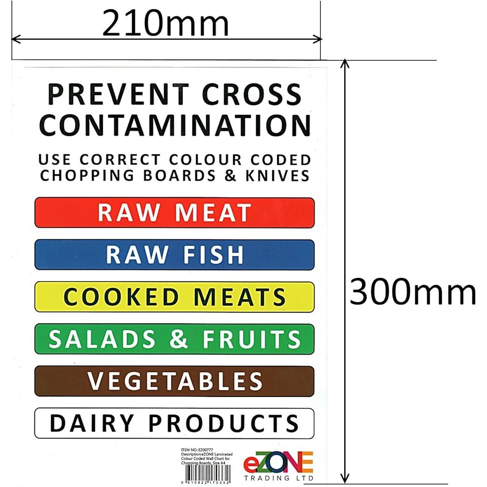 Grandes planches à découper professionnelles avec codes couleurs pour la préparation des aliments Lot de 6, étagère et support : Cuisine et Maison
