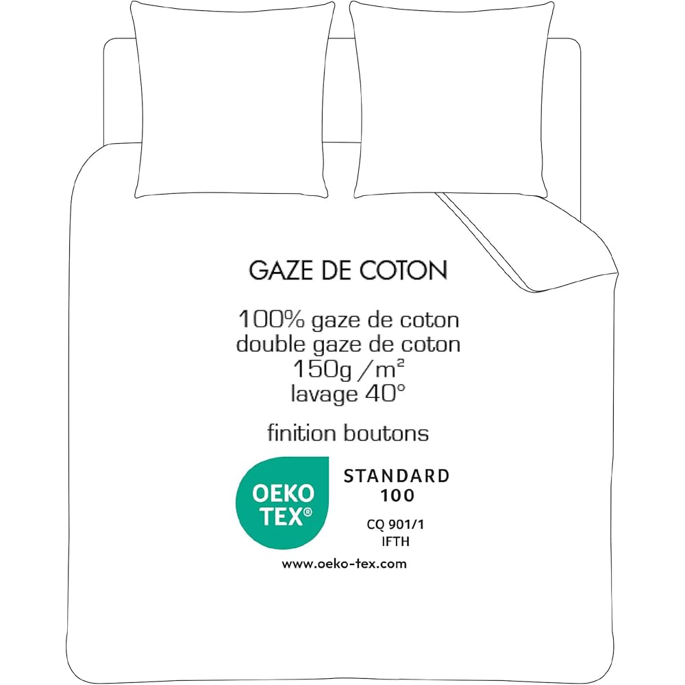 MATT &amp; ROSE Parure de lit Unie Double Gaze DE Coton 240x220cm | 100% Coton de qualité supérieure | Oeko-TEX | Housse de Couette 240x220cm + 2 Taies d'oreiller 65x65 cm | Terre Cuite : Cuisine et Maison