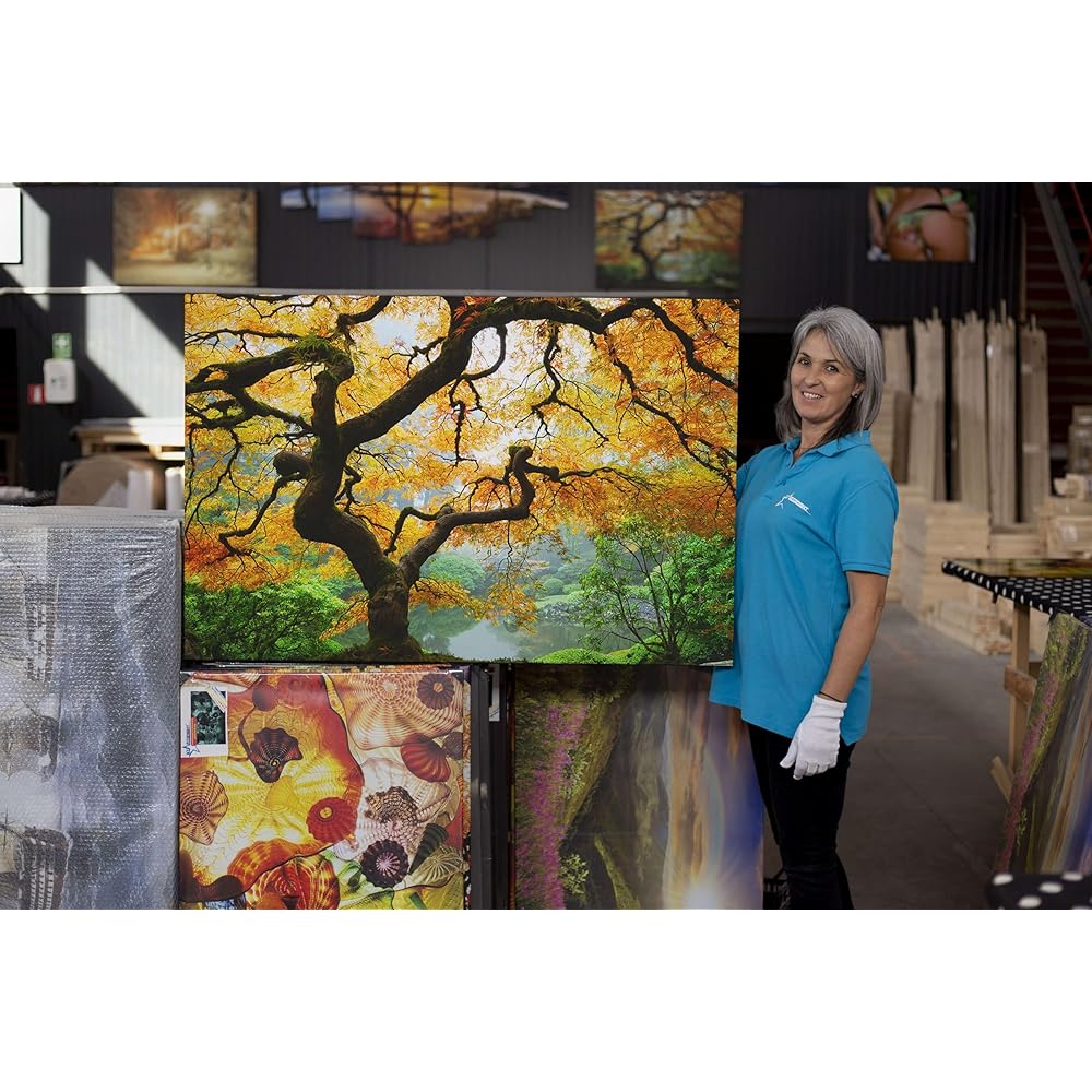 Startonight Impression Sur Toile Arbre d'érable, Tableau Nature- Decoration Murale Salon Moderne - Image sur Toile - Grande 80 x 120 cm Idée Cadeau Élégante et Originale Effet Lumineux Nocturne : Bébé et Puériculture