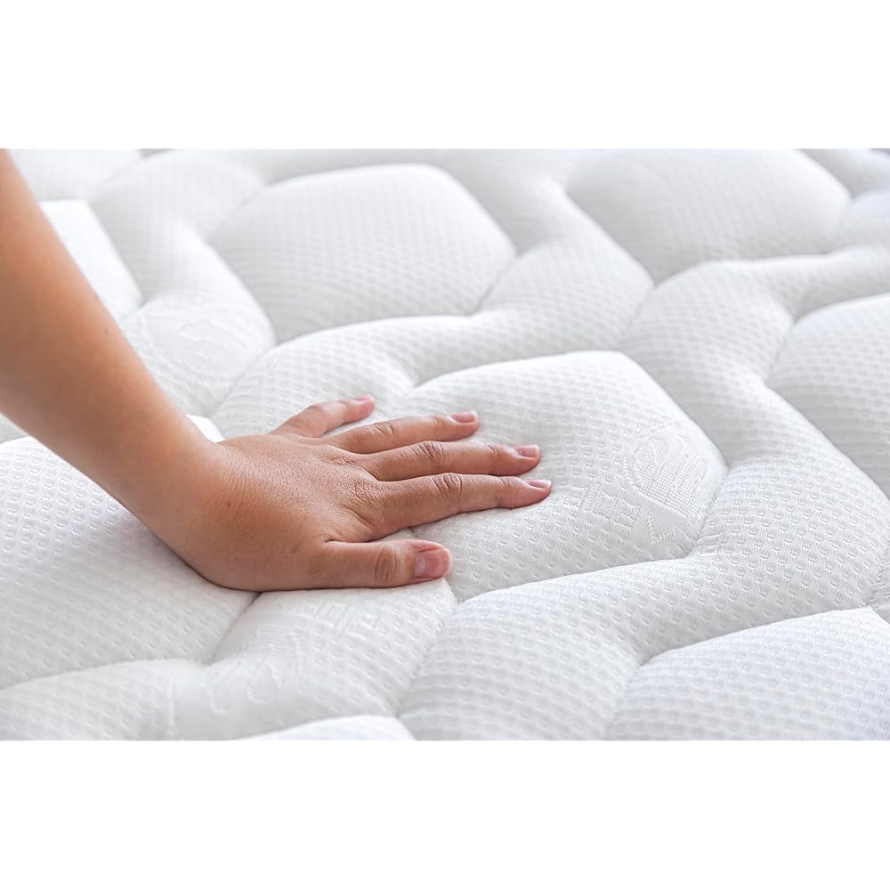 Todocama Airsoft Matelas, mémoire de Forme Gel Mousse de polyuréthane, Blanc, 140x190 cm : Cuisine et Maison
