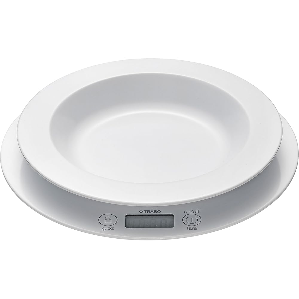 Trabo Les Plats Balance de Cuisine, Blanc : Cuisine et Maison