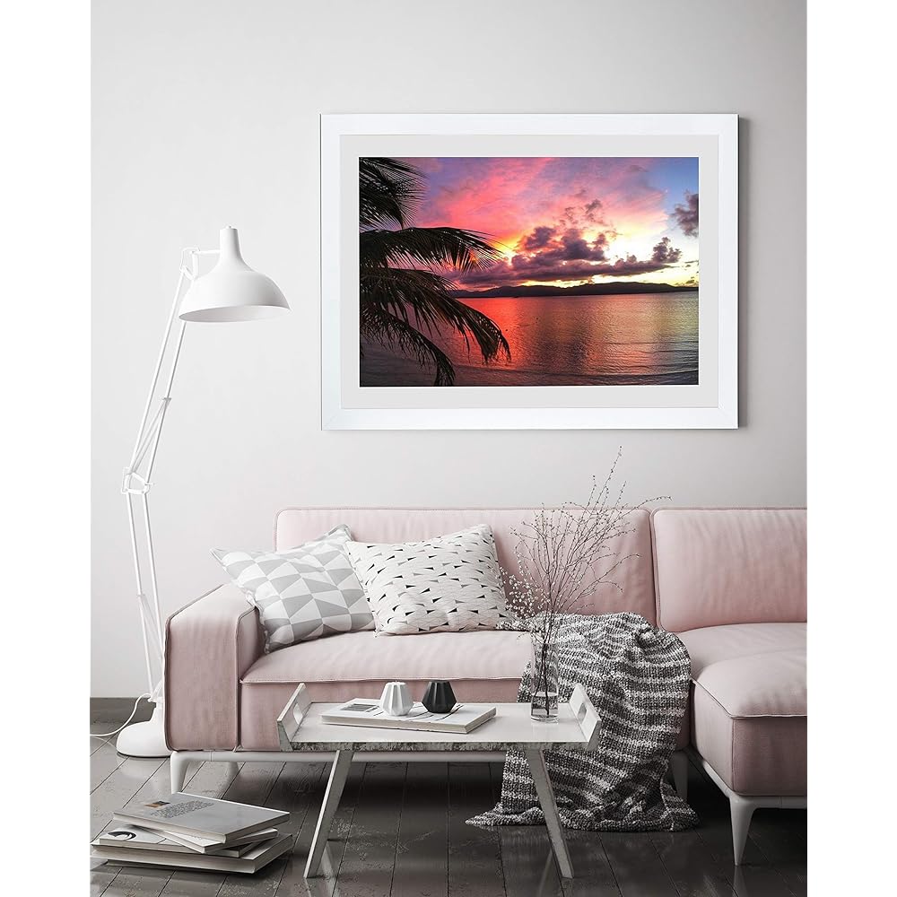 PCH[art] New Alaya Cadre photo, couleur : blanc brillant, dimensions : 84 x 119 cm, format A0 cm, cadre intemporel et simple, pour posters, photos et portraits : Cuisine et Maison