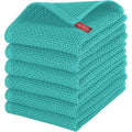 Elegant Comfort Lot de 6 torchons de Cuisine 100% Coton Turc gaufré, de qualité supérieure, Super absorbants, Ultra Doux, Multi-usages, 40,6 x 63,5 cm, Turquoise : Cuisine et Maison