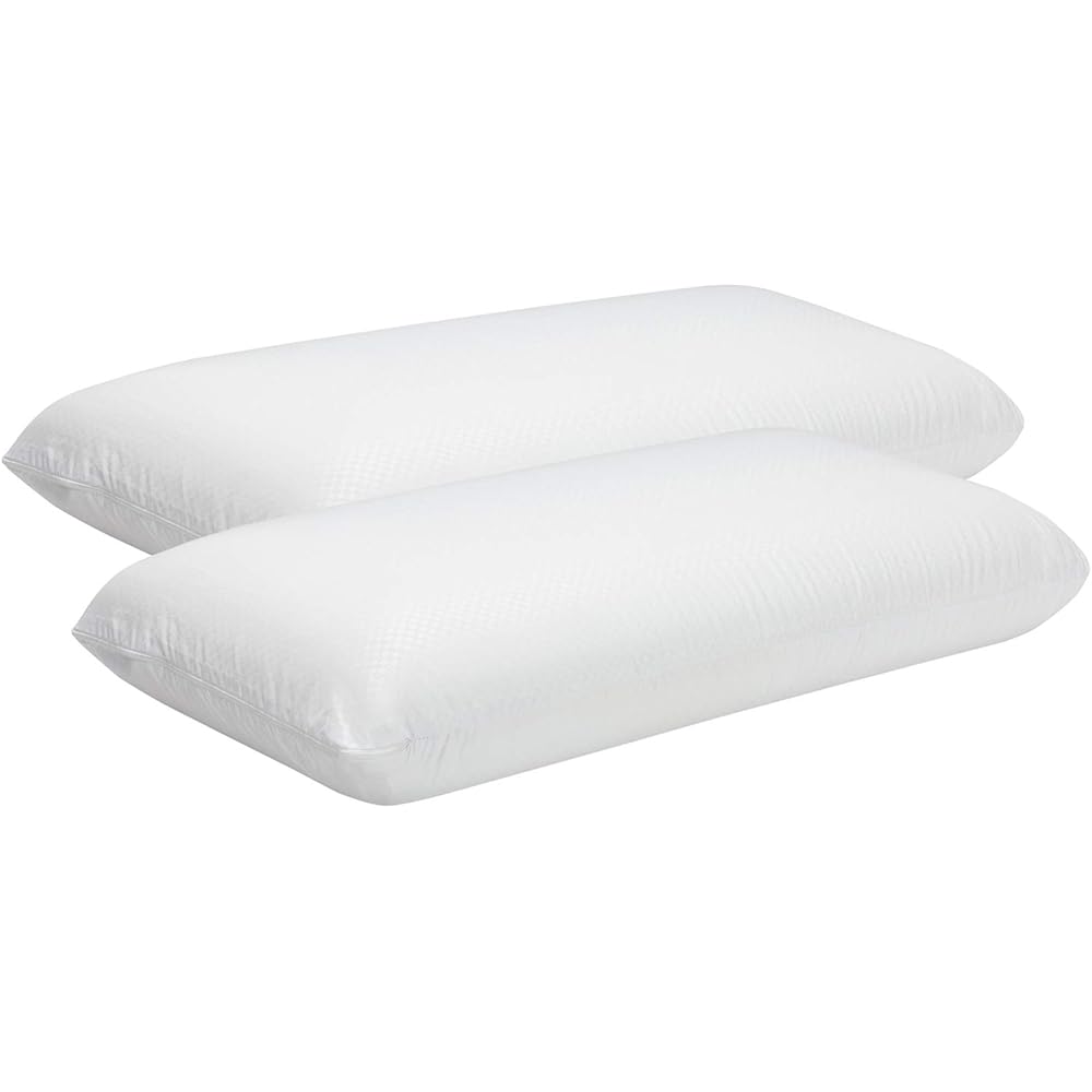 Pikolin Home - Oreiller ergonomique en mousse à mémoire de forme avec une double taie ajustable pour dormir sur le côté ou sur le dos AH24 Blanc 2 Unité (Lot de 1) : Cuisine et Maison
