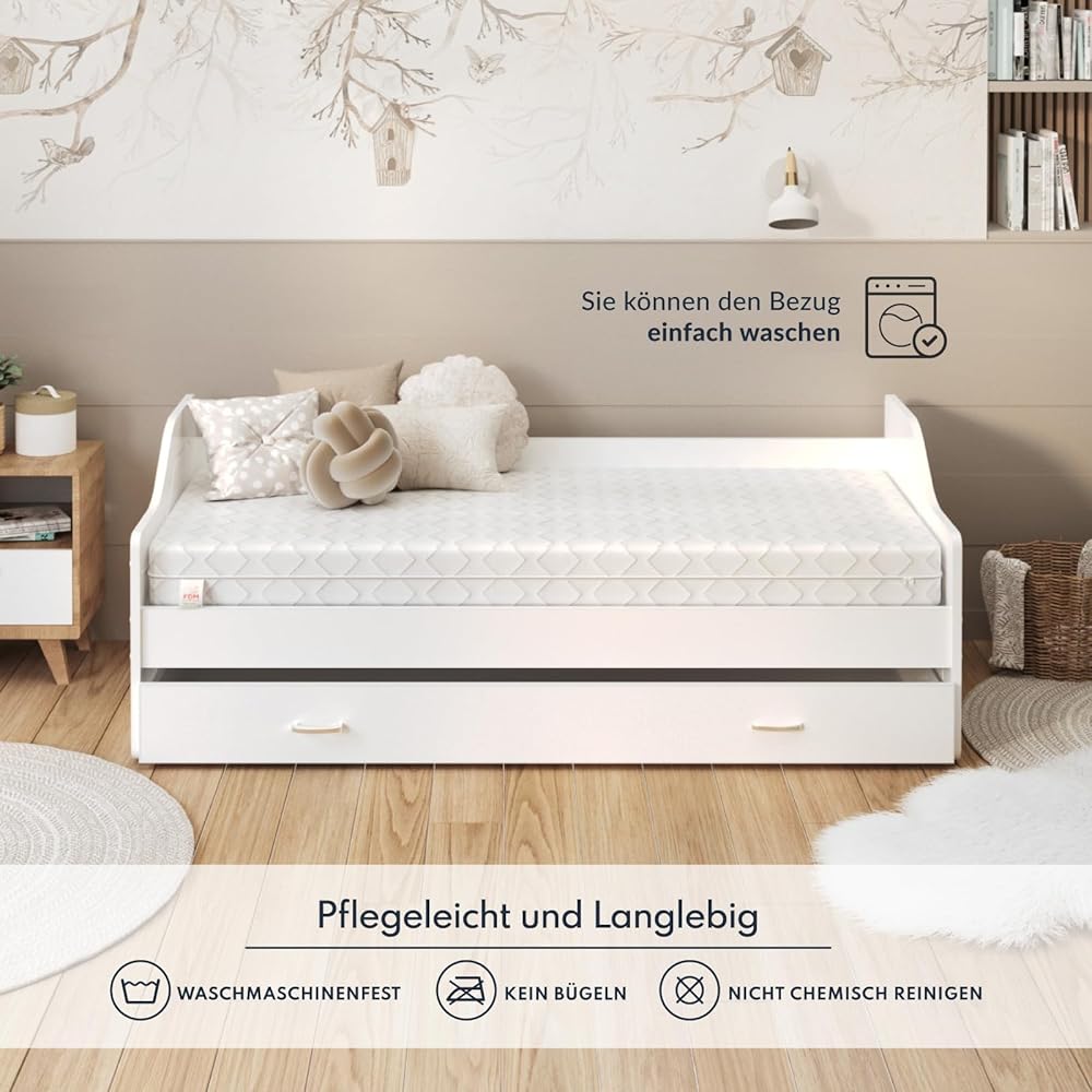 FDM PICCHI Matelas 140x190 cm Mousse à Mémoire de Forme Épaisseur 12 cm Fermeté H3 Matelas à Deux Faces 7 Zones de Confort Housse Lavable Oeko-TEX Hypoallergénique : Cuisine et Maison
