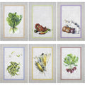 Nada Home Lot de 6 torchons cuisine légumes torchons vintage en coton 6874 : Cuisine et Maison
