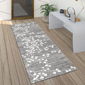 QQrunner Tapis de couloir, gris, antidérapant, 70 x 300 cm, style vintage, lavable, vendu au mètre, pour chambre à coucher, couloir, longueur réglable, 60/70/80/90/100/110/120 cm de large : Cuisine et Maison