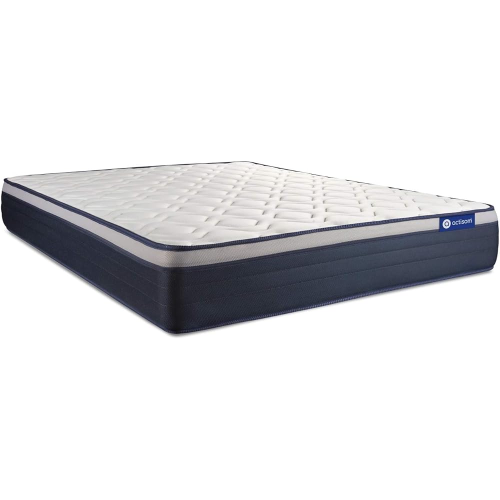 Actisom - Ensemble Matelas+Sommiers 140 x 190 cm - Mousse à Mousse à mémoire de Forme - Matelas pour 2 Personnes- Épaisseur : 26 cmcm - Soutien et Confort : Ferme - Marque Française : Cuisine et Maison