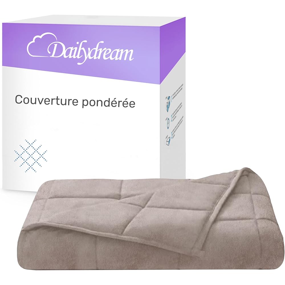 Dailydream Couverture thérapeutique lestée en polaire moelleuse, 6 kg, pour adultes, 135 x 200 cm, rose : Cuisine et Maison