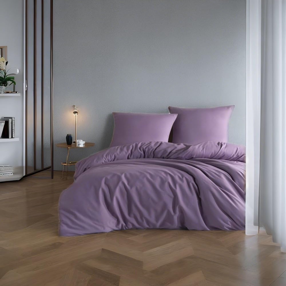 HOME OF SEWING Housse de Couette 220X240 CM 100% Coton avec 2 TAIES D'OREILLERS 63X63 CM : Cuisine et Maison