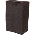 Compactor, Panier à linge rectangulaire avec couvercle Stan, Marron, Polypropylene, Dimensions: 25 x 38 x H.60 cm, RAN6896 : Cuisine et Maison