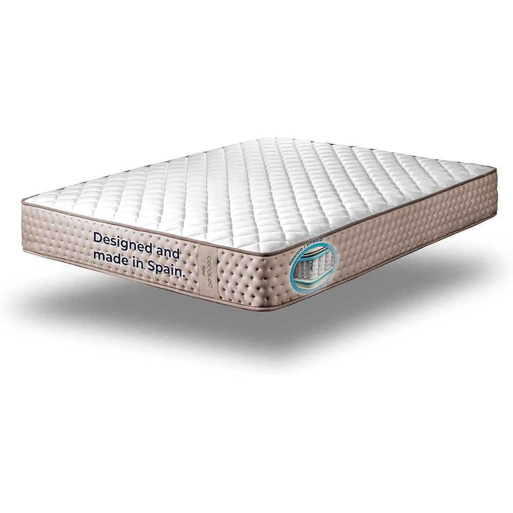 Cecotec Matelas à Mémoire de Forme et à Ressorts Ensachés Flow 6790 Hybrid 140x190 Multicouche, Hauteur 26 cm, Fermeté Élevée, Indépendance des Couches, Respirabilité, Double Face pour Hiver et Été. : Cuisine et Maison