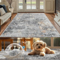 TOPICK Tapis à imprimé multiple - Lavable - Moderne - Super fin - Pliable - Tapis de cuisine, de sol et de bureau - 90 x 150 cm - Gris : Cuisine et Maison