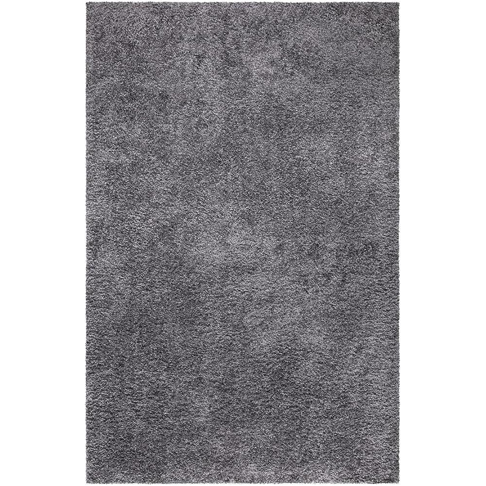 carpet city Shaggy Tapis de salon, à poils longs, motif uni, anthracite, 160 x 230 cm, doux et moelleux, moderne, convient également à la chambre à coucher : Cuisine et Maison