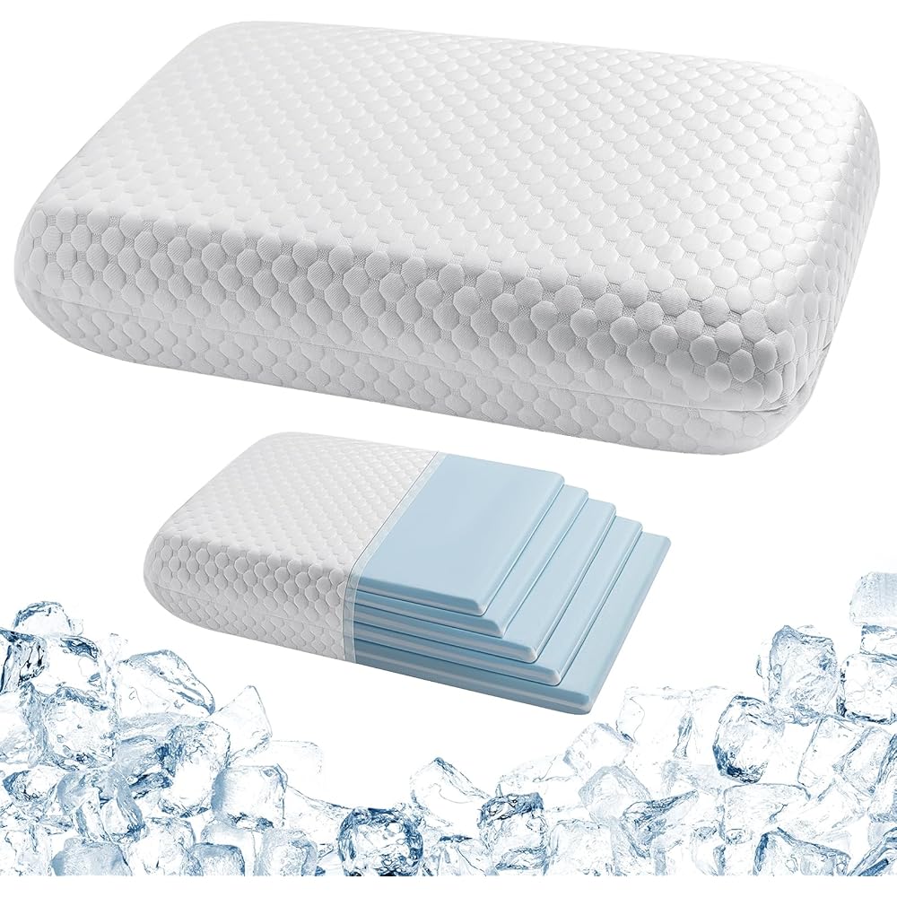 MetersGod Oreiller en Mousse à Mémoire de Forme Réglable en Hauteur, Oreiller Ergonomique Anti-ronflements, Coussin Orthopédique, Housse Rafraîchissante, Tout Type de Dormeur, 60x40cm : Cuisine et Maison