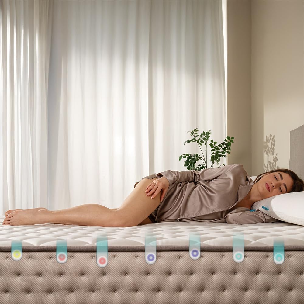 Cecotec Matelas à Mémoire de Forme et à Ressorts Ensachés Flow 6790 Hybrid 140x190 Multicouche, Hauteur 26 cm, Fermeté Élevée, Indépendance des Couches, Respirabilité, Double Face pour Hiver et Été. : Cuisine et Maison